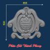Phù điêu mặt cột xi măng TP-PDX03 1 Phu dieu chu tho TP PDX03 Thanh Phong