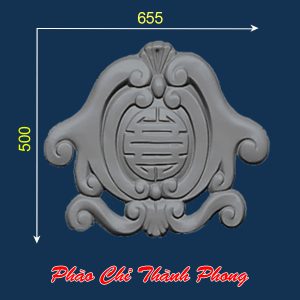 Phù điêu mặt cột xi măng TP-PDX03