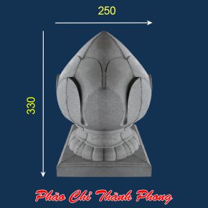Hàng rào bê tông TP-HRX06 - Đầu Trụ Búp Sen