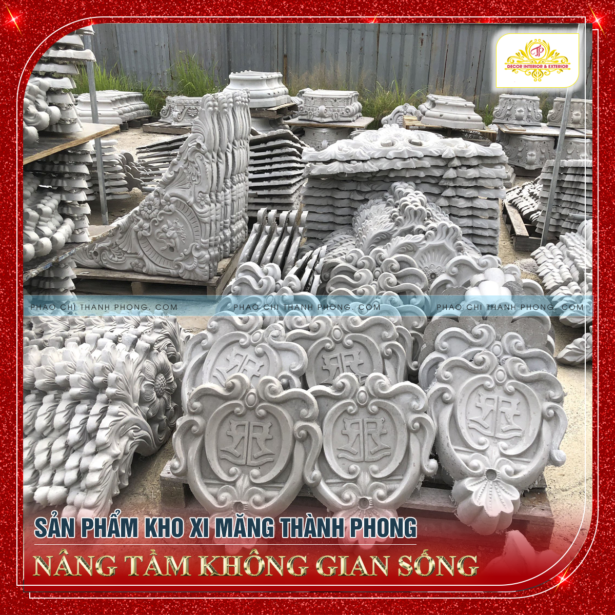 Hoa văn Phù điêu Xi Măng