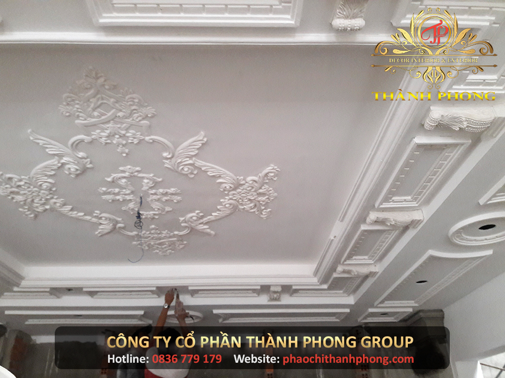 Công Trình Thạch Cao Xi Măng Biệt Thự Cổ Điển Anh Khai - Chị Hiếu 10