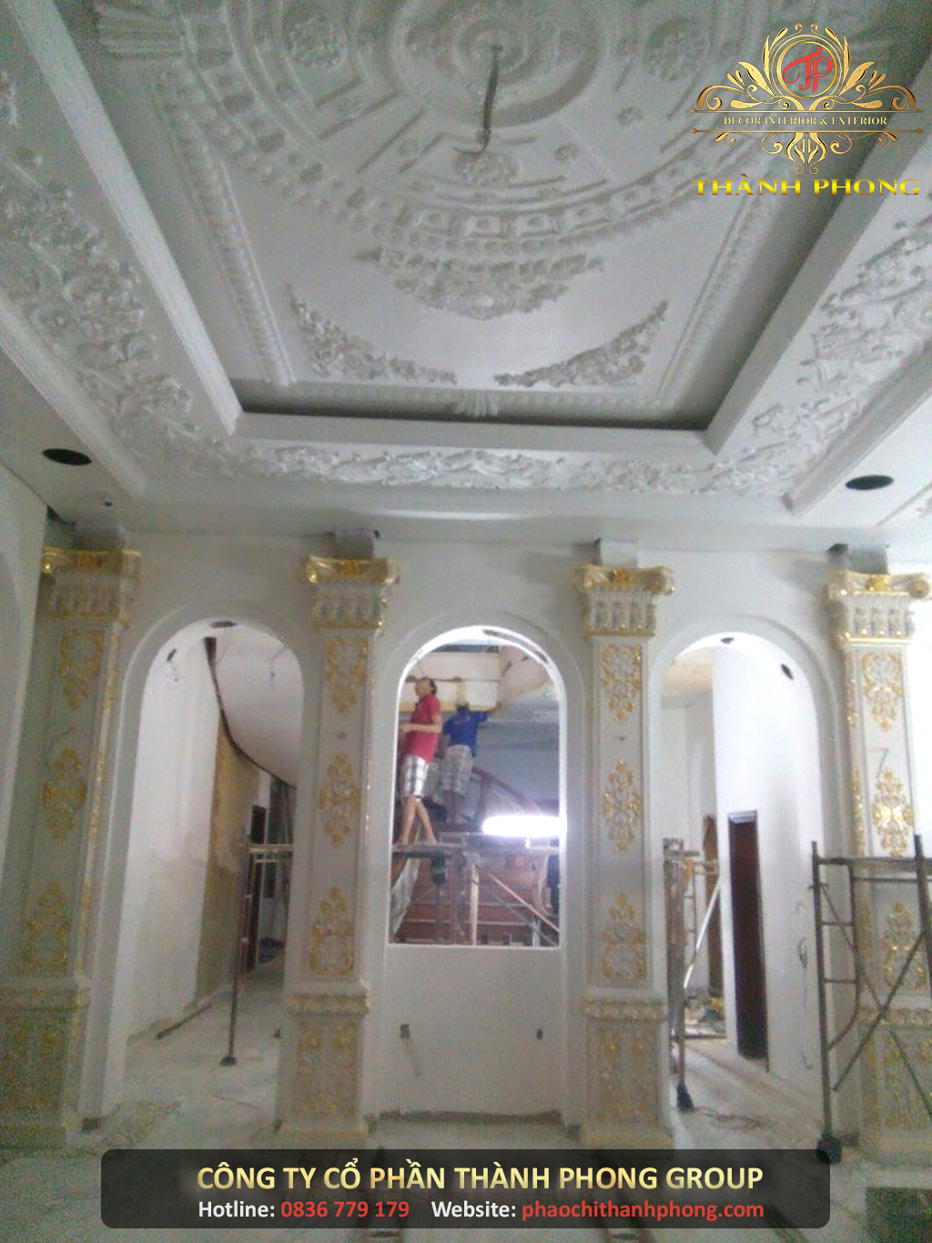 Công Trình Thạch Cao Xi Măng Biệt Thự Cổ Điển Anh Khai - Chị Hiếu 13