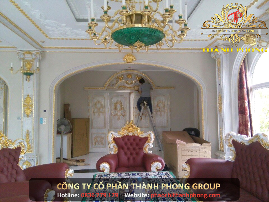 Công Trình Thạch Cao Xi Măng Biệt Thự Cổ Điển Anh Khai - Chị Hiếu 15