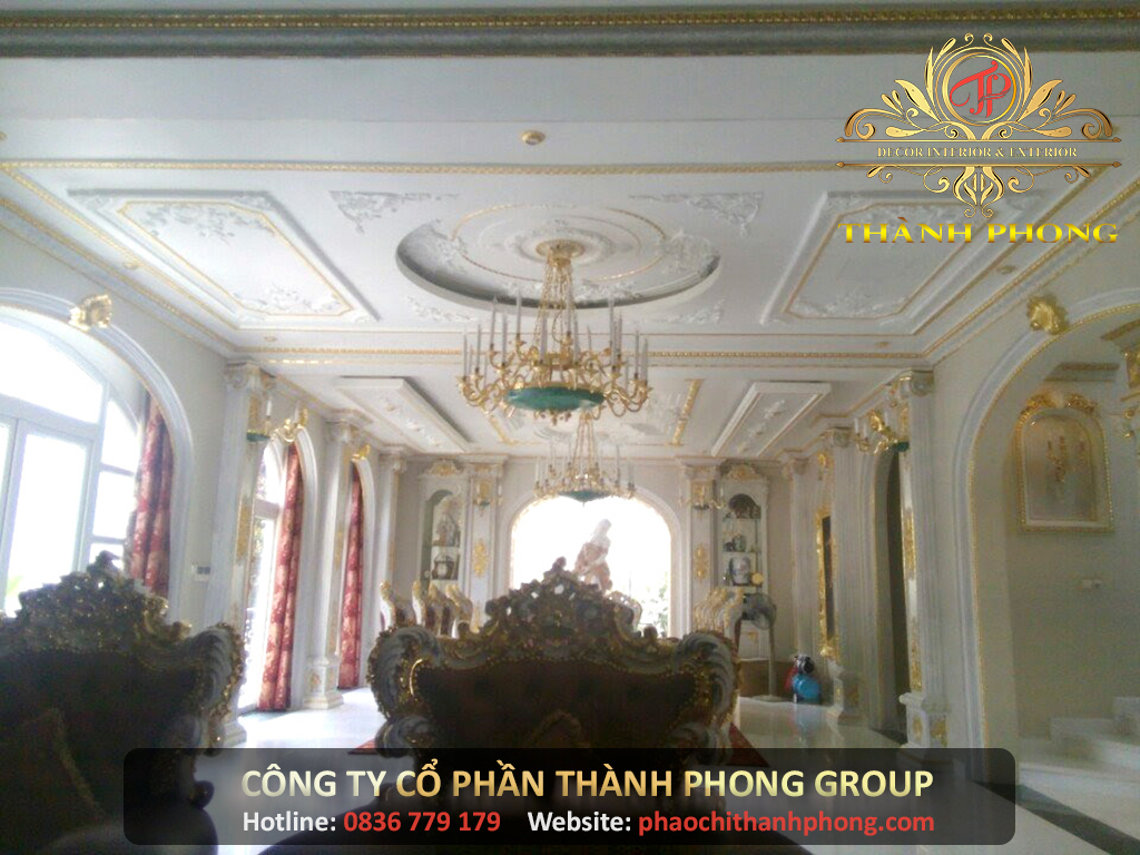 Công Trình Thạch Cao Xi Măng Biệt Thự Cổ Điển Anh Khai - Chị Hiếu 20