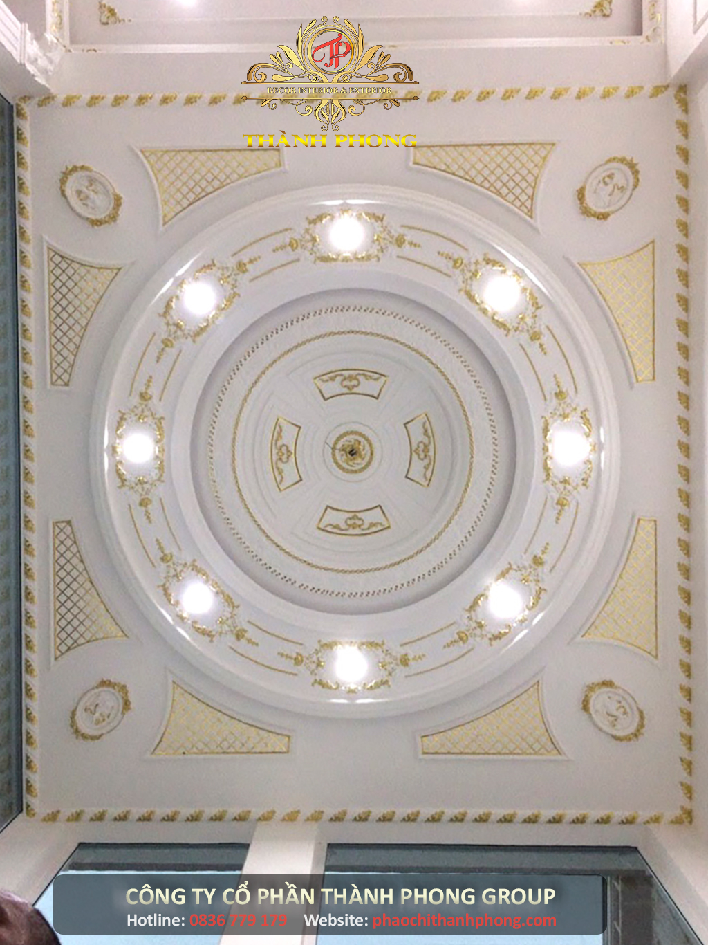 Công Trình Thạch Cao Xi Măng Biệt Thự Cổ Điển Anh Khai - Chị Hiếu 18