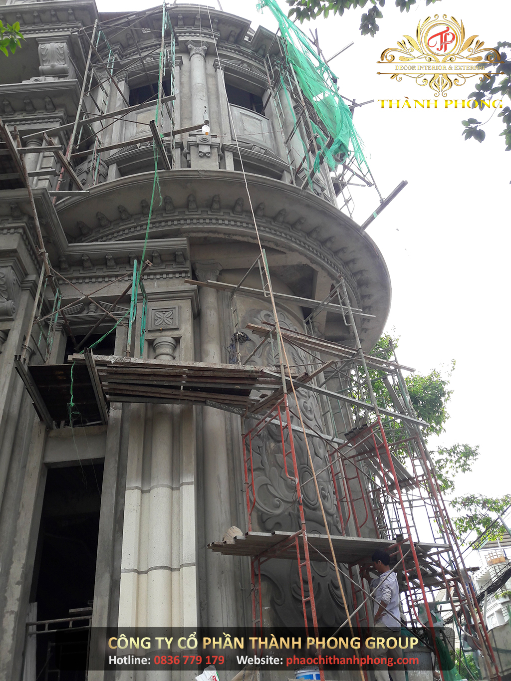 Công Trình Thạch Cao Xi Măng Biệt Thự Cổ Điển Anh Khai - Chị Hiếu 1