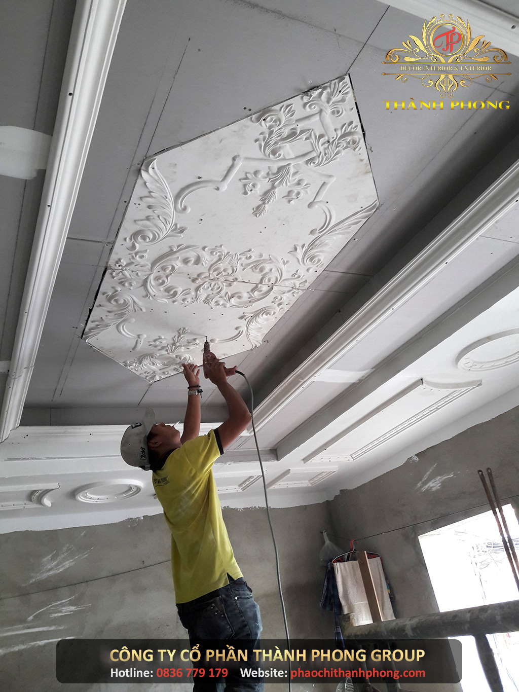 Công Trình Thạch Cao Xi Măng Biệt Thự Cổ Điển Anh Khai - Chị Hiếu 2