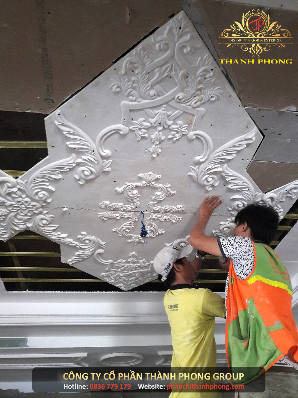 Công Trình Thạch Cao Xi Măng Biệt Thự Cổ Điển Anh Khai - Chị Hiếu 3