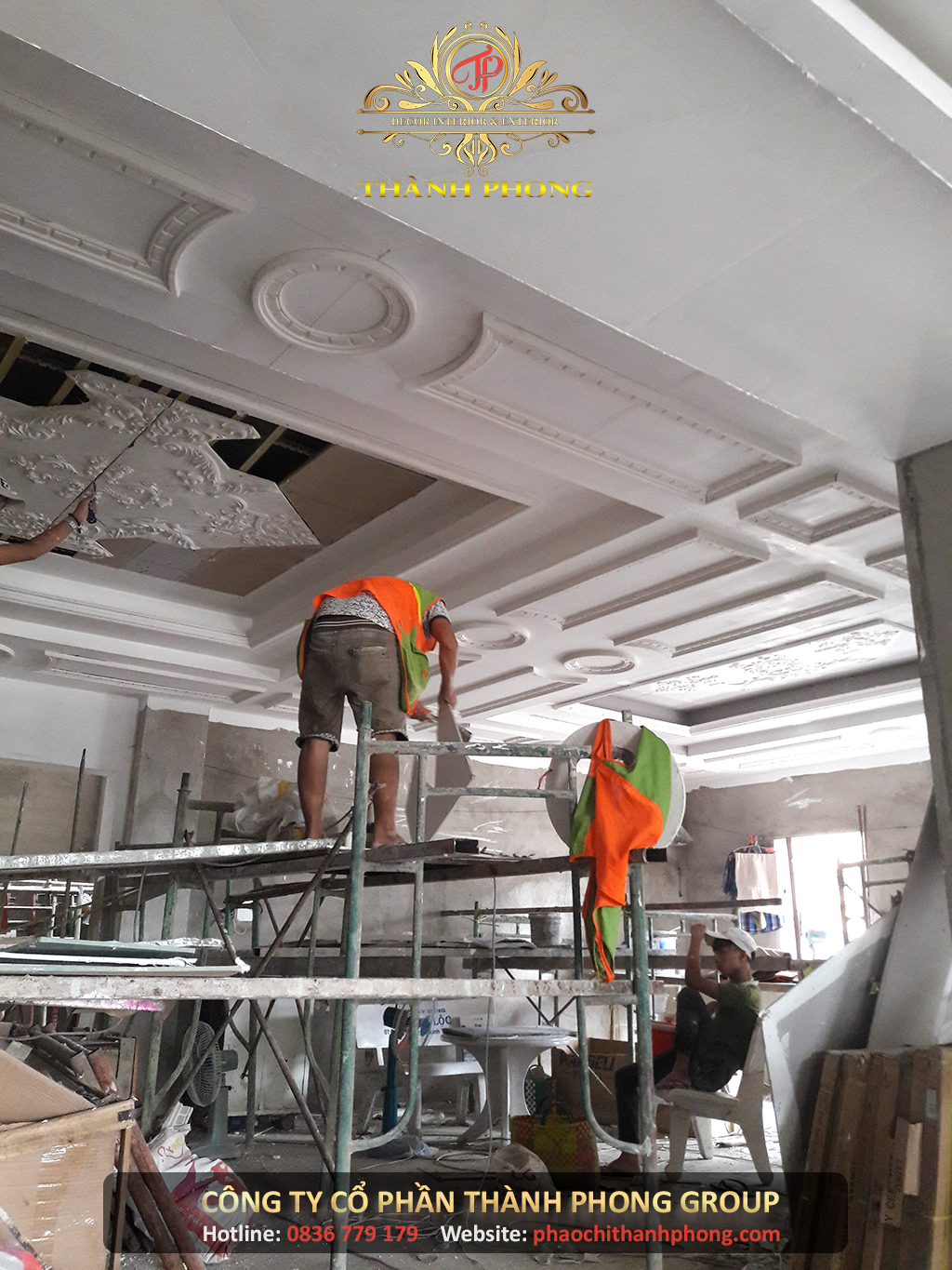 Công Trình Thạch Cao Xi Măng Biệt Thự Cổ Điển Anh Khai - Chị Hiếu 4