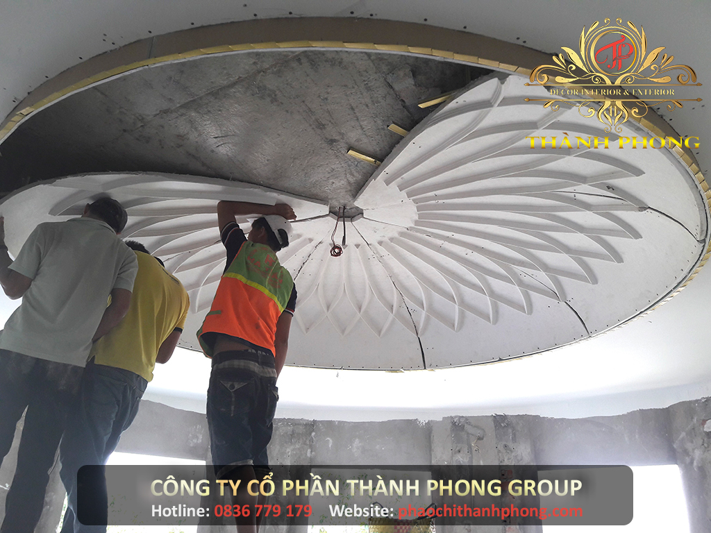 Công Trình Thạch Cao Xi Măng Biệt Thự Cổ Điển Anh Khai - Chị Hiếu 6