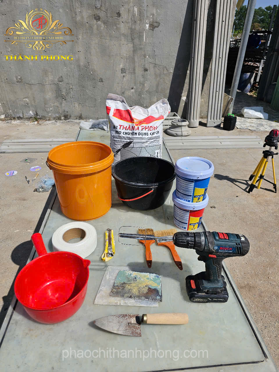 keo dán xi măng 2 thành phần T&P