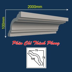 Phào chỉ xi măng phân tầng trơn TP-GRC90A