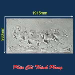 Tranh phù điêu xi măng Mã Đáo Thành Công TP-TRANH02