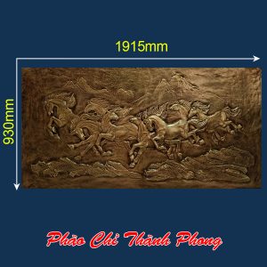 Tranh phù điêu xi măng Mã Đáo Thành Công TP-TRANH02 Sơn