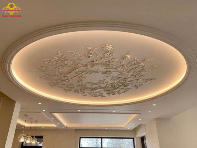 Mâm trần thạch cao làm điểm nhấn