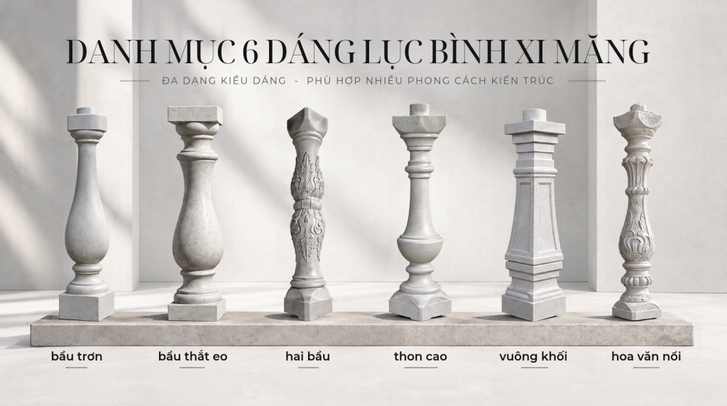 Danh mục 6 dáng lục bình xi măng