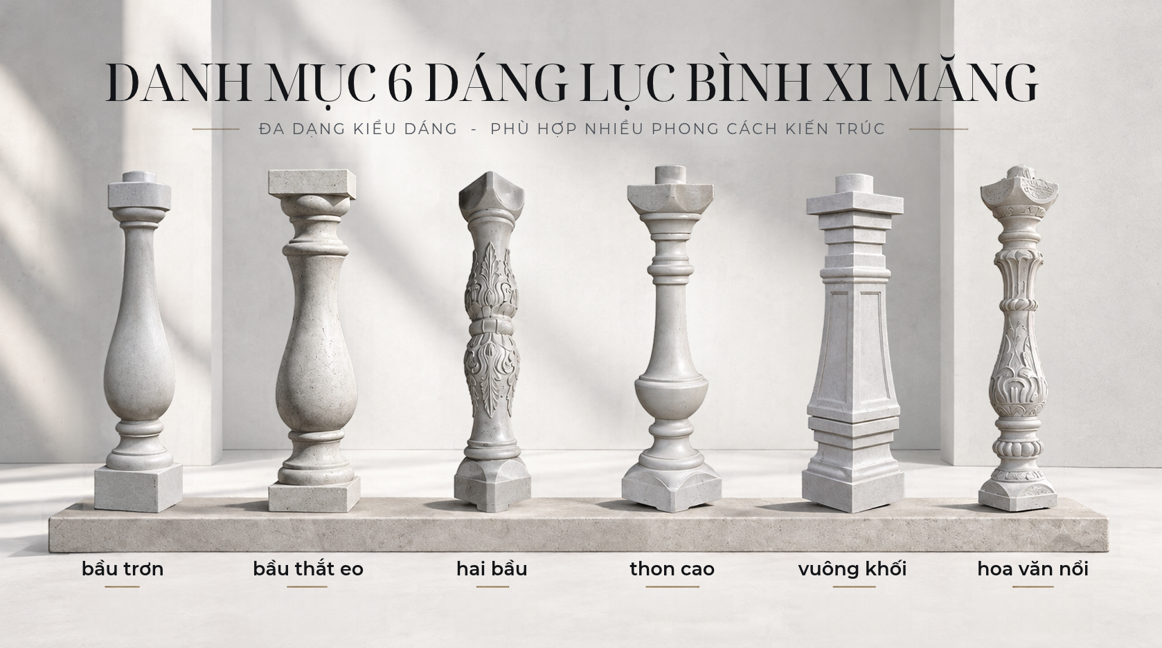 Danh mục 6 dáng lục bình xi măng