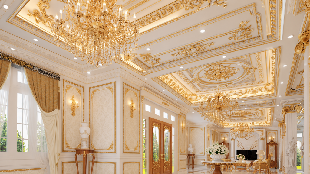 20+ Mẫu Bông Trần Thạch Cao Phong Cách Tân Cổ Điển Sang Trọng 1 Bông trần thạch cao phong cách Tân Cổ Điển