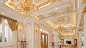 Bông trần thạch cao phong cách Tân Cổ Điển