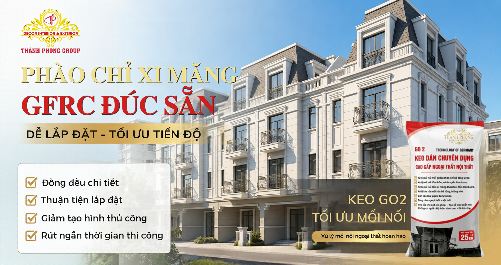 Xi măng GFRC đúc sẵn